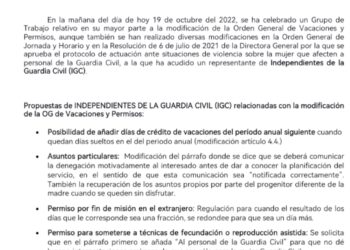 Grupo de Trabajo modificación O.G. Vacaciones y Permisos 