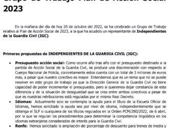 Grupo de Trabajo Plan de Acción Social 2023