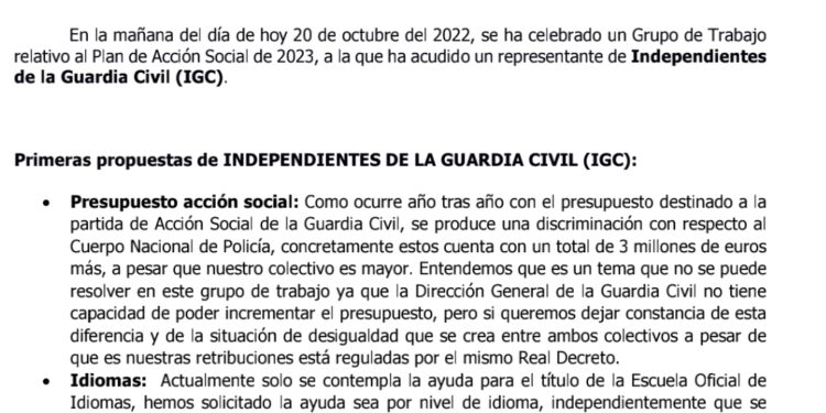 Grupo de Trabajo Plan de Acción Social 2023
