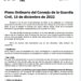 Resumen del Pleno ordinario 15-12-22 Consejo Guardia Civil (Diciembre)