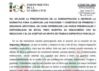 IGC APLAUDE LA PREDISPOSICION DE LA ADMINISTRACION A ABORDAR LA NORMATIVA PARA CLARIFICAR LAS FUNCIONES Y COMETIDOS DE PRIMERAS Y SEGUNDAS JEFATURAS