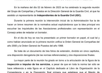 COMUNICADO GRUPO TRABAJO NUEVA OG COMPAÑÍAS Y PUESTOS