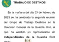 COMUNICADO  2º GRUPO DE TRABAJO DE DESTINOS