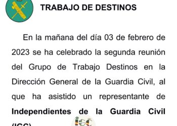 COMUNICADO  2º GRUPO DE TRABAJO DE DESTINOS