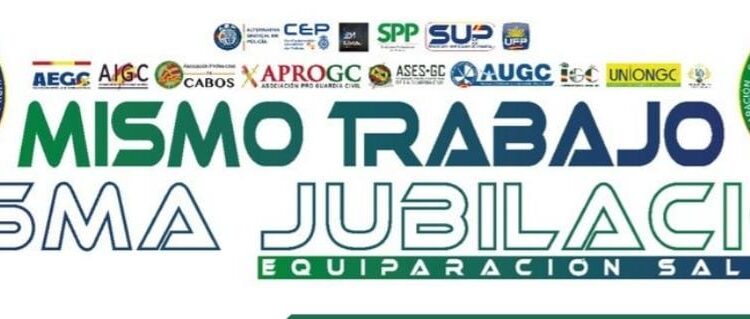 LA PLATAFORMA POR UNA JUBILACIÓN DIGNA Y LA PLENA EQUIPARACIÓN SALARIAL DE POLICÍAS Y GUARDIAS CIVILES SE CONCENTRAN EN MONCLOA.