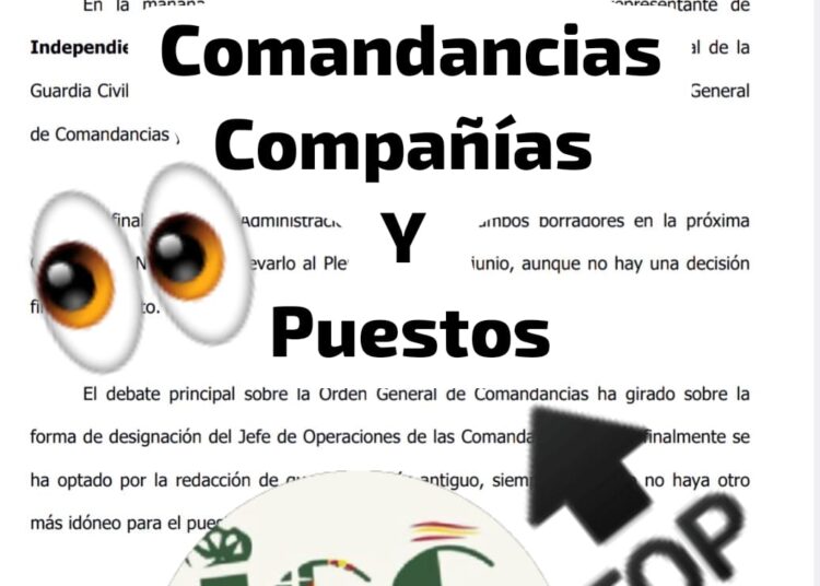 COMUNICADO GRUPO DE TRABAJO DE COMANDANCIAS Y DE COMPAÑÍAS Y PUESTOS