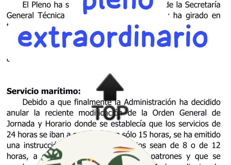 PLENO EXTRAORDINARIO SOBRE LA JORNADA LABORAL (Junio)