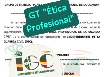 Resumen del GT sobre «Plan Acción Ética Profesional Guardia Civil»
