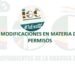 Modificaciones en materia de permisos