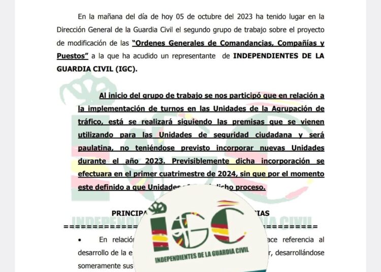 GRUPO DE TRABAJO “COMANDANCIAS, COMPAÑIAS Y PUESTOS”