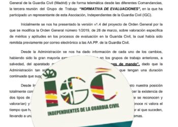 GRUPO DE TRABAJO “NORMATIVA DE EVALUACIONES.”