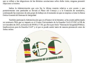 COMUNICADO GRUPO DE TRABAJO SISTEMA DE INTEGRIDAD