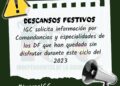IGC SOLICITA INFORMACIÓN SOBRE LOS DF NO DISFRUTADOS
