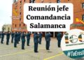 REUNIÓN CON EL TENIENTE CORONEL JEFE DE LA COMANDANCIA DE SALAMANCA.