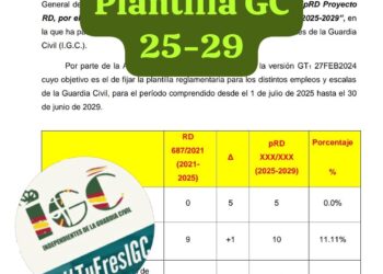 Grupo de Trabajo «Plantilla Guardia Civil (2025-2029)