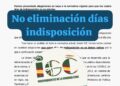 IGC considera que no se pueden eliminar los cuatro días de indisposición