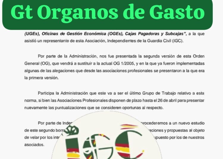“GT RELATIVO A ORGANIZACIÓN Y FUNCIONES DE LOS ÓRGANOS DE GASTOS Y CONTRATACIÓN TERRITORIALES”