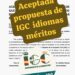 ACEPTADA LA PROPUESTA DE IGC DE QUE SE AMPLÍEN LOS CERTIFICADOS DE IDIOMAS QUE SE VALORAN EN LAS FICHAS DE MÉRITOS