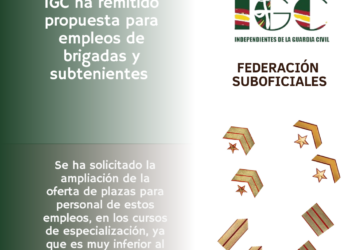 IGC solicita información sobre vacantes de los empleos de brigada y subteniente en especialidades