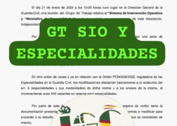  “GT RELATIVO AL “SISTEMA DE INTERVENCIÓN OPERATIVA” Y “NORMATIVA ESPECIALIDADES”