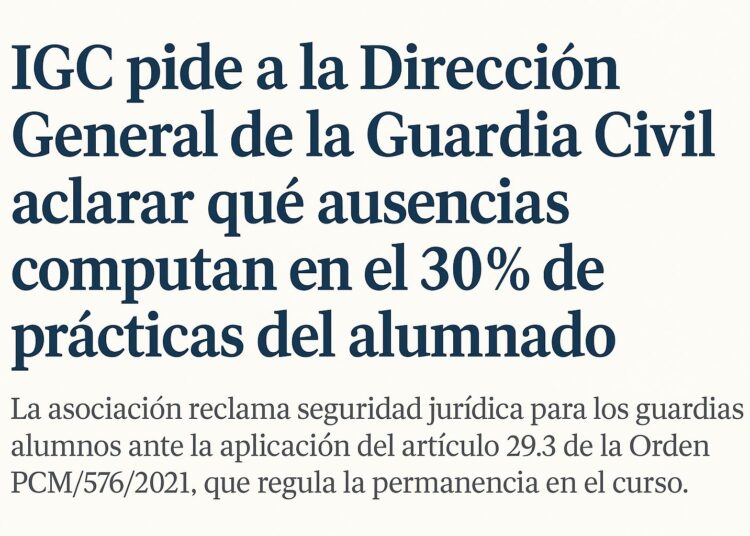 IGC pide aclarar que ausencias computan en el 30% de prácticas del alumnado