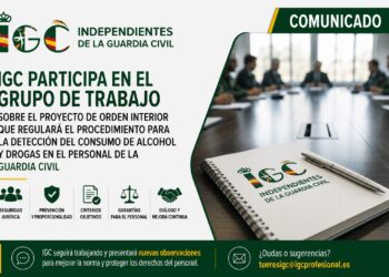 IGC participa en proyecto de Orden Interior que regulará el procedimiento para la detección del consumo de alcohol y drogas en el personal de la Guardia Civil