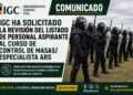 IGC ha solicitado la revisión del listado de personal aspirante al Curso de Control de Masas/Especialista ARS