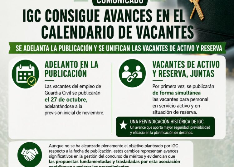 IGC consigue avances en el calendario de vacantes del segundo semestre