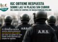 IGC obtiene respuesta sobre las 14 plazas sin cubrir del curso de control de masas/especialista ARS