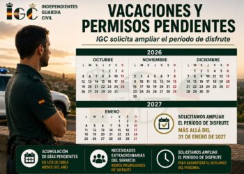 IGC solicita la ampliación del período para disfrutar de vacaciones y asuntos particulares