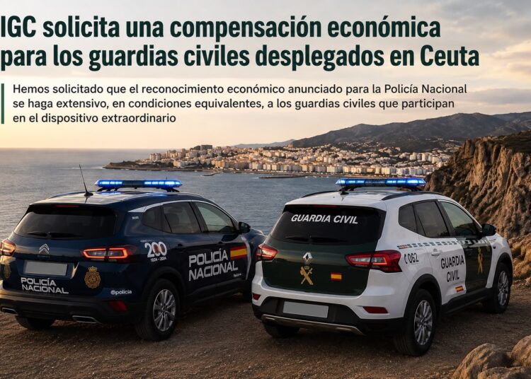 IGC solicita una compensación económica para los guardias civiles desplegados en Ceuta