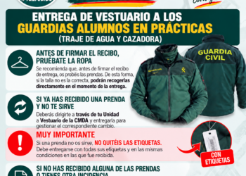 IGC informa sobre la entrega de vestuario a los Guardias Alumnos en Prácticas