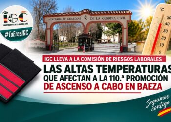 IGC TRASLADA A LA COMISIÓN DE RIESGOS LABORALES LA SITUACIÓN DE LA 110.ª PROMOCIÓN DE ASCENSO A CABO