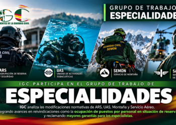 IGC participa en el Grupo de Trabajo de Especialidades y defiende mejoras para los especialistas de la Guardia Civil
