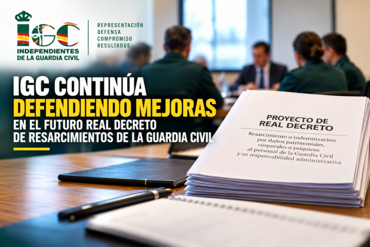 Resumen del cuarto GT Proyecto de R.D. por el que se regula el resarcimiento por daños patrimoniales, corporales o psicológicos al personal de la GC
